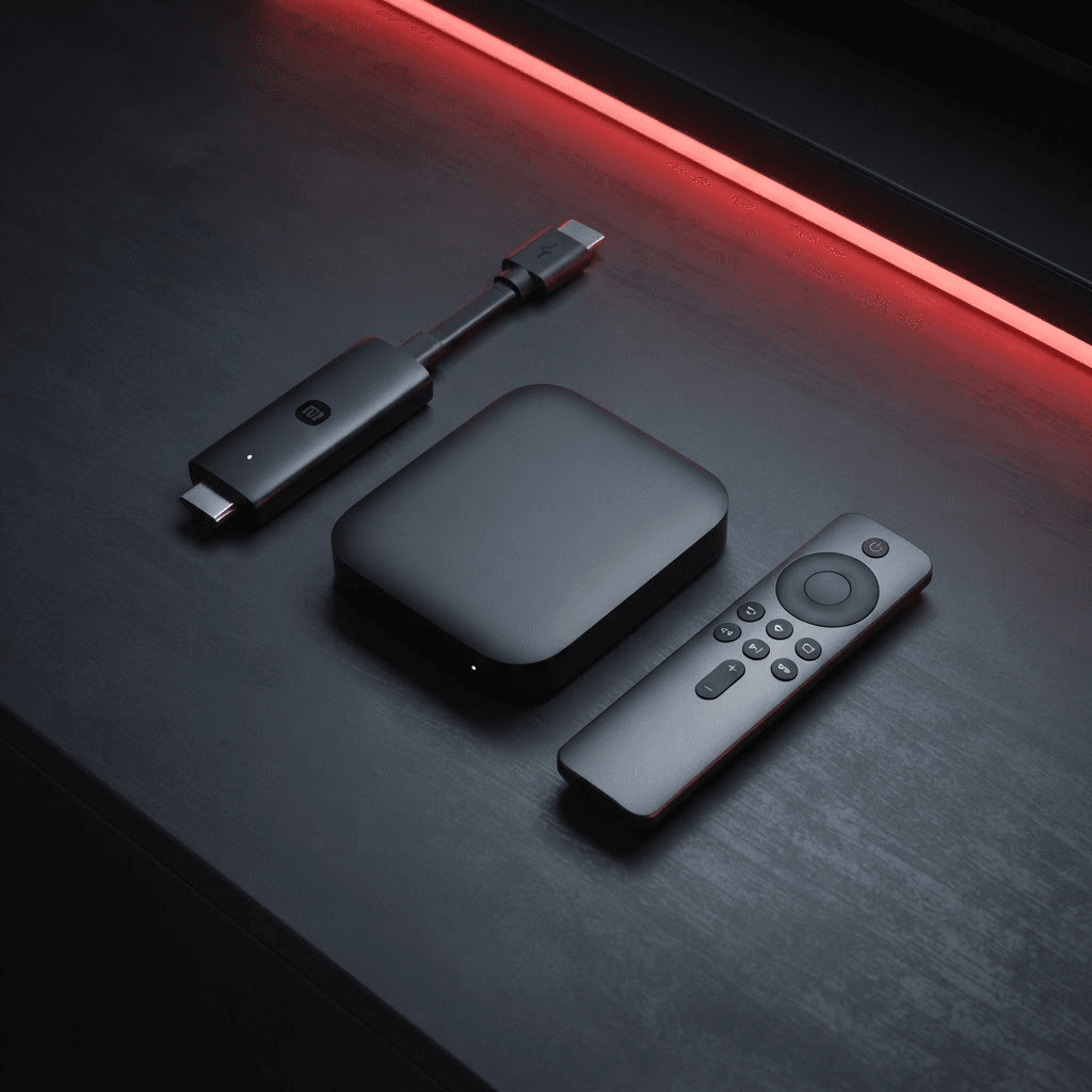 IPTV Player App mit Senderübersicht auf einem Fernsehbildschirm