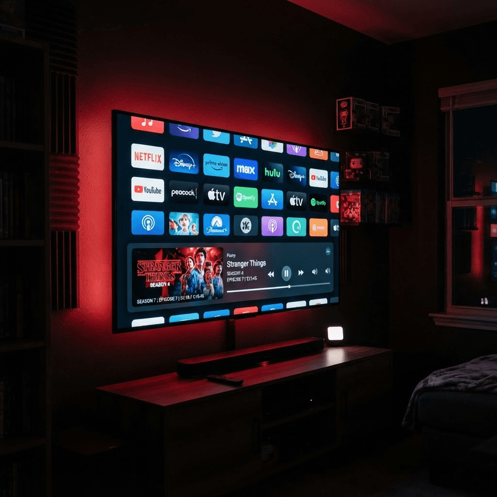 IPTV Anbieter vergleichen: App-Auswahl auf dem Bildschirm
